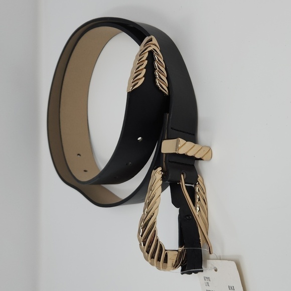 NWT Balck and Gold Statement Belt - Picture 1 of 4